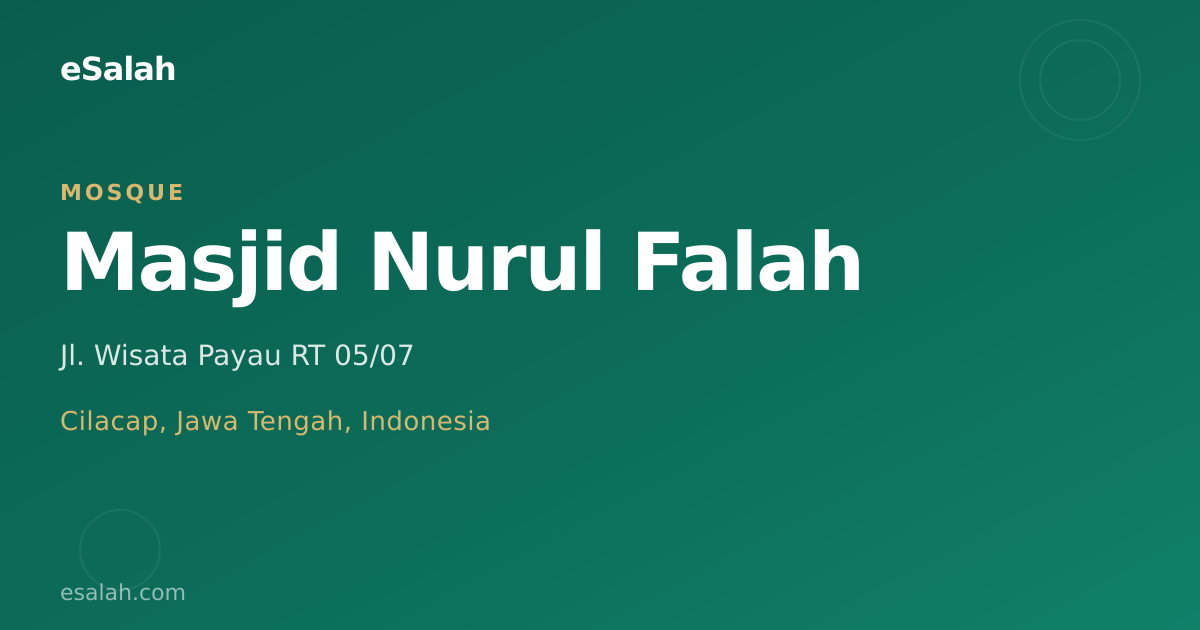 Masjid Nurul Falaq: Jantung Spiritual Cilacap yang Terus Berdansa